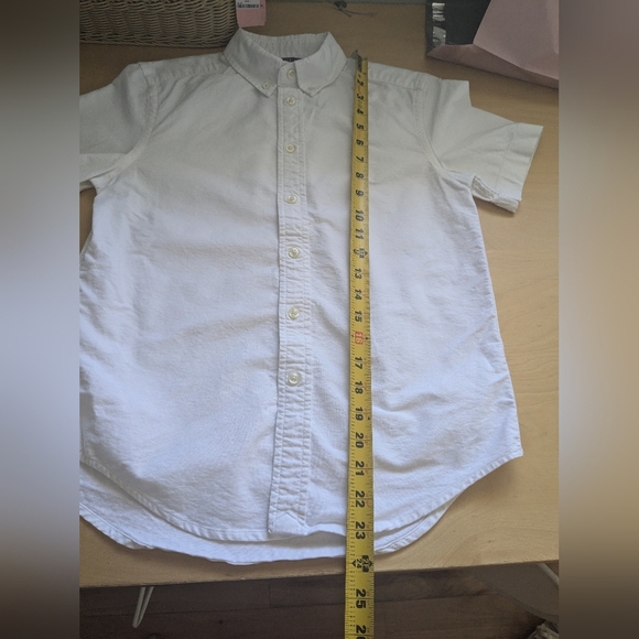POLO RALPH LAUREN Kid White Short Sleeve Button Down Shirt Size Medium (10-12) - Picture 10 of 10